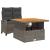 Set mobilier de grădină cu perne, 2 piese, gri, poliratan GartenMobel Dekor