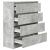 Bufetă Gri Beton 80x35x99 cm Lemn prelucrat GartenMobel Dekor