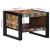 Masuta de cafea multicolora 50x50x38 cm lemn masiv recuperat GartenMobel Dekor