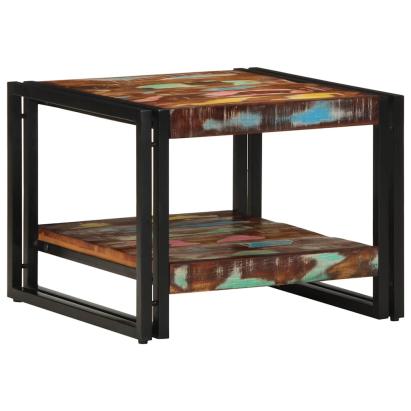 Masuta de cafea multicolora 50x50x38 cm lemn masiv recuperat GartenMobel Dekor