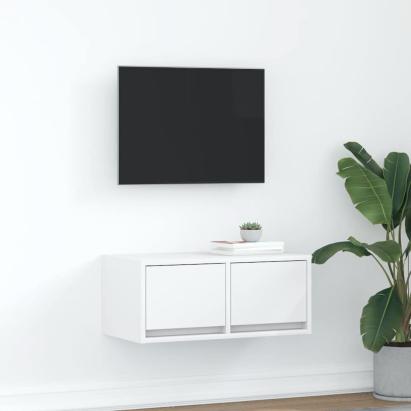 Comodă TV, alb, 60x31x25,5 cm, lemn prelucrat GartenMobel Dekor