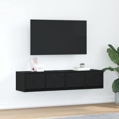 Dulapuri TV 2 buc stejar negru 60x31x25,5 cm lemn prelucrat GartenMobel Dekor