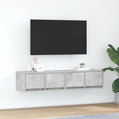 Dulapuri TV 2 buc Beton Gri 60x31x25,5 cm Lemn prelucrat GartenMobel Dekor