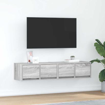 Dulapuri TV 2 buc Gri Sonoma 60x31x25,5 cm Lemn prelucrat GartenMobel Dekor