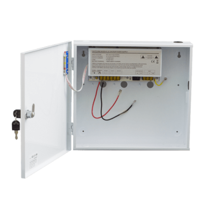 Sursa de alimentare 12V/10A, back-up in cabinet metalic SafetyGuard Surveillance