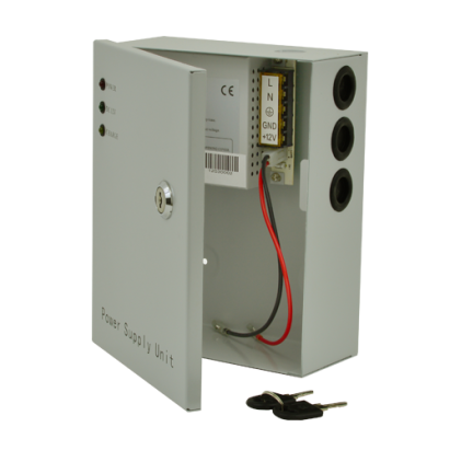 Sursa de alimentare 12V, 3A, back-up in cabinet metalic SafetyGuard Surveillance