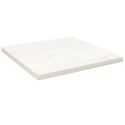 Blat de masă, alb, 60x60x2,5 cm, lemn masiv de pin, pătrat GartenMobel Dekor