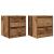 Noptiere montate pe perete 2 buc Lemn vechi 38x34x40 cm GartenMobel Dekor