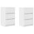 Noptiere cu 3 sertare 2 buc Alb 39x35x65 cm GartenMobel Dekor
