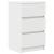 Noptiere cu 3 sertare 2 buc Alb 39x35x65 cm GartenMobel Dekor