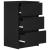 Noptiere cu 3 sertare 2 buc Negru 39x35x65 cm GartenMobel Dekor