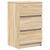 Noptiere cu 3 sertare 2 buc Stejar Sonoma 39x35x65 cm GartenMobel Dekor