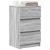 Noptiere cu 3 sertare 2 buc Gri Sonoma 39x35x65 cm GartenMobel Dekor