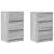 Noptiere cu 3 sertare 2 buc Gri Sonoma 39x35x65 cm GartenMobel Dekor