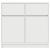 Bufetă cu sertar alb 80x34x76 cm lemn prelucrat GartenMobel Dekor