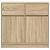 Bufetă cu sertar Stejar Sonoma 80x34x76 cm Lemn prelucrat GartenMobel Dekor