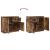 Bufetă cu sertar stejar afumat 71x35x65 cm lemn de stratificat GartenMobel Dekor