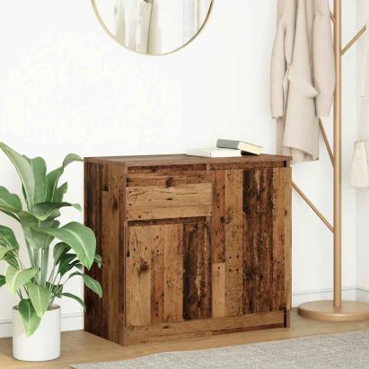 Bufetă cu sertar Lemn vechi 71x35x65 cm Lemn prelucrat GartenMobel Dekor