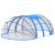 Cupolă pentru piscină, 620x410x205 cm, oval GartenMobel Dekor