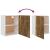 Dulap suspendat, stejar fumuriu, 50x31x60 cm, lemn prelucrat GartenMobel Dekor