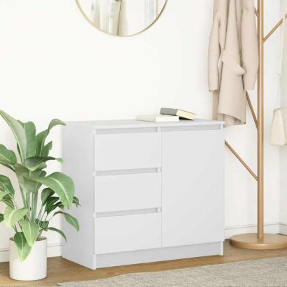 Bufetă cu sertar alb 71x35x65 cm din lemn prelucrat GartenMobel Dekor