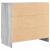 Bufetă cu sertar Gri Sonoma 71x35x65 cm Lemn prelucrat GartenMobel Dekor