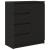 Bufetă cu sertare Stejar negru 71x35x84 cm Lemn prelucrat GartenMobel Dekor