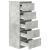 Bufetă cu sertare Gri beton 37,5x35x99 cm Lemn prelucrat GartenMobel Dekor