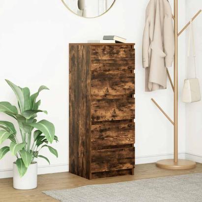 Bufetă cu sertare Stejar afumat 37,5x35x99 cm Lemn prelucrat GartenMobel Dekor