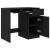 Birou Stejar negru 86x49x76 cm Lemn prelucrat GartenMobel Dekor