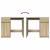 Birou Stejar Sonoma 86x49x76 cm Lemn prelucrat GartenMobel Dekor