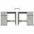 Birou Beton Gri 86x49x76 cm Lemn prelucrat GartenMobel Dekor