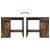Birou Stejar afumat 86x49x76 cm Lemn prelucrat GartenMobel Dekor