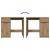 Birou Artisan Stejar 86x49x76 cm Lemn prelucrat GartenMobel Dekor
