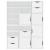 Dulapuri laterale 6 buc ODDA alb 40x24x79 cm lemn masiv de pin GartenMobel Dekor