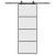 Ușă glisantă cu set de feronerie neagră 76x205 cm Sticlă ESG GartenMobel Dekor