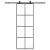 Ușă glisantă cu set de feronerie neagră 76x205 cm Sticlă ESG GartenMobel Dekor