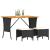 Set mobilier de grădină cu perne, 3 piese, negru, poliratan GartenMobel Dekor