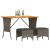 Set mobilier de grădină cu perne, 3 piese, gri, poliratan GartenMobel Dekor