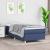 Pat box spring cu saltea, albastru, 80x200 cm, textil GartenMobel Dekor