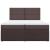 Pat box spring cu saltea, maro închis, 200x200 cm, textil GartenMobel Dekor