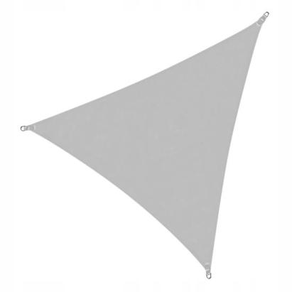 Copertina parasolar, triunghiulara, inele metalice, gri, 3x3x3 m, Springos GartenVIP DiyLine