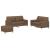 Set de canapele cu perne, 3 piese, maro, textil GartenMobel Dekor