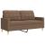 Set canapele cu taburet și perne, 4 piese, maro, textil GartenMobel Dekor