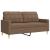 Set canapele cu taburet și perne, 3 piese, maro, textil GartenMobel Dekor