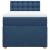 Pat box spring cu saltea, albastru, 80x200 cm, textil GartenMobel Dekor