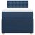 Pat box spring cu saltea, albastru, 80x200 cm, textil GartenMobel Dekor