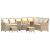 Set canapea grădină 4 piese cu perne formă L polirattan bej GartenMobel Dekor