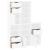 Dulapuri laterale 5 buc ODDA alb 40x24x79 cm lemn masiv de pin GartenMobel Dekor