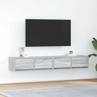 Dulapuri TV 2 buc Gri Sonoma 80x31x25,5 cm Lemn prelucrat GartenMobel Dekor